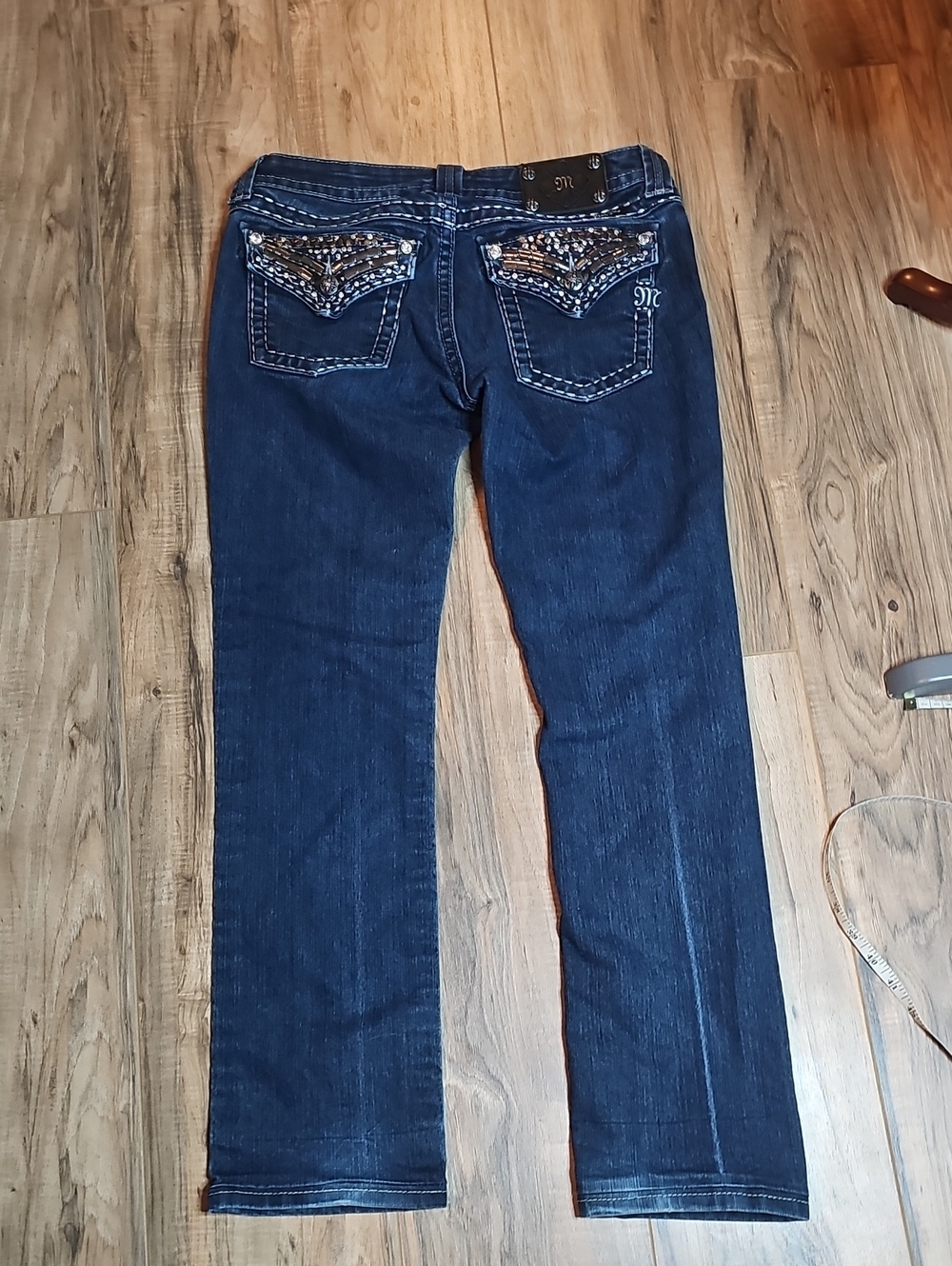 Miss Me Dark Blue Straight Leg Jeans  With ALTERATIONS